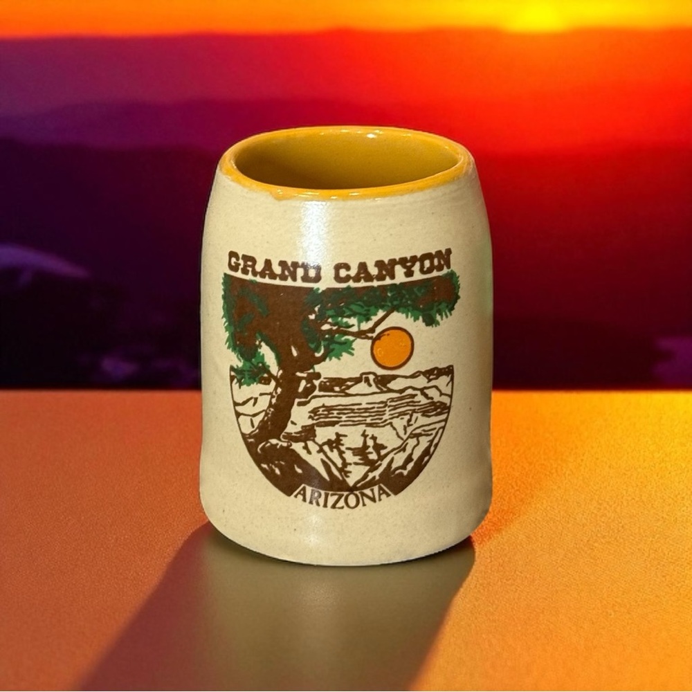 Vintage Grand Canyon Arizona Souvenir Stoneware Shot Glass